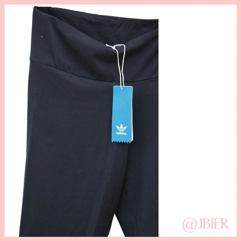 Adidas Black Logo Leggings - Picture 9 of 10